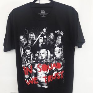 New Suicide Squad "In Squad We Trust" Black Tee